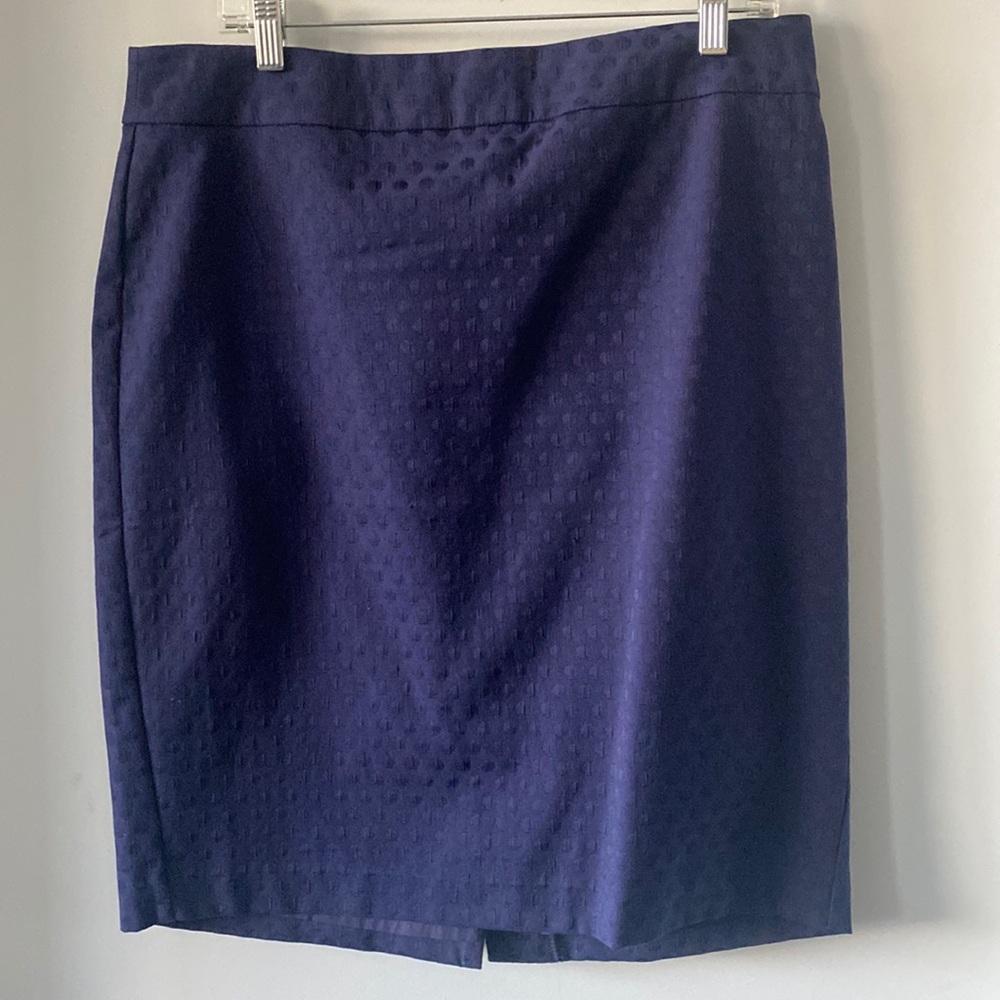 Banana Republic Navy Brocade Skirt